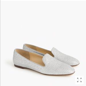 J.Crew Glitter Smoking Slipper Driver Loafer Shoe